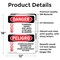 Signmission Flammable Vapors Keep Fire Away Bilingual Danger Sign, Vinyl Decal, 12in W x 18in L, 2PK OS-2PACK-DS-D-1218-VS-1257 - alternate 3
